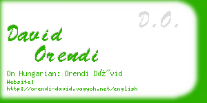 david orendi business card